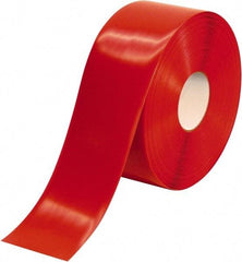 PRO-SAFE - Red Solid Color PVC Tape - 4" Wide x 100' Long x 50 mil Thick, General Traffic - Benchmark Tooling