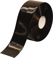 PRO-SAFE - Black Solid Color PVC Tape - 4" Wide x 100' Long x 50 mil Thick, General Traffic - Benchmark Tooling