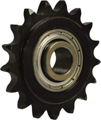 U.S. Tsubaki - 12 Tooth, 4.36" Outside Diam, Carbon Steel, Chain Idler Sprocket - Chain Size 80, 3/4" Bore Diam - Benchmark Tooling