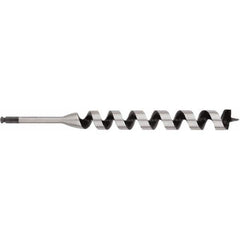 Irwin - 1-3/8", 3/8" Diam Hex Shank, 17" Overall Length with 15" Twist, Ship Auger Bit - Benchmark Tooling