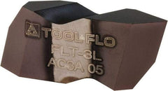 Tool-Flo - FLT3 Grade AC50, Internal/External 60° V Threading Insert - 6 to 20 TPI Ext Pitch, 5 to 12 TPI Int Pitch, Left Hand Insert, AlTiN Finish, Carbide - Benchmark Tooling
