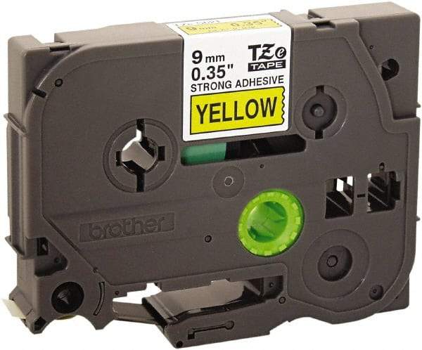 Brother - 3/8" Wide, Yellow Tape Cassette - For Label Maker - Benchmark Tooling