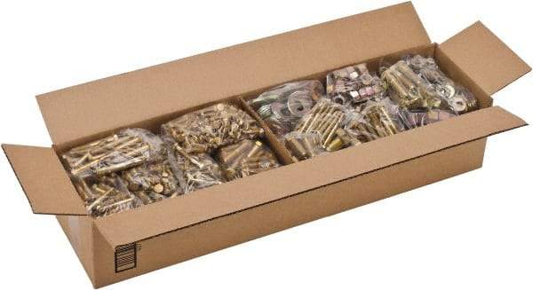 Value Collection - 2,275 Piece Steel Hex Head Cap Screws - 1/4 to 5/8 Thread, Grade 5 - Benchmark Tooling