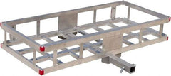 Erickson Manufacturing - Aluminum Cargo Carrier - 22-1/2" Wide x 49" Long, Silver, For Use with 2" Receivers - Benchmark Tooling