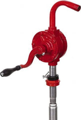 PRO-LUBE - Oil & Fuel Lubrication 0.07 Gal/Turn Flow Cast Iron Rotary Hand Pump - For 15 to 55 Gal Container - Benchmark Tooling