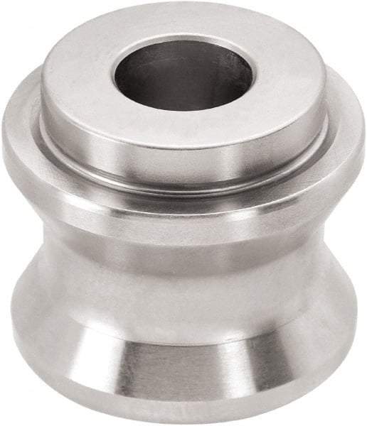 Jergens - M8 Round Head Hardened Steel & Stainless Steel Clamp Cylinder Pressure Point - For ZPS, 55/64" High x 55/64" Wide - Benchmark Tooling