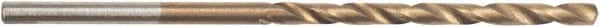 Irwin - 1/16" 135° High Speed Steel Jobber Drill - TiN Finish, Spiral Flute, Straight Shank, 1-7/8" OAL, Split Point - Benchmark Tooling