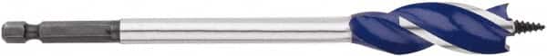 Irwin - 5/8", 1/4" Hex Shank, Bright Finish, High Speed Steel, Spade Blade Drill Bit - 2 Spurs, 6" Overall Length, 4-1/4" Shank Length, No Wire Fishing Hole - Benchmark Tooling