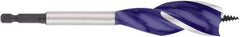 Irwin - 15/16", 1/4" Hex Shank, Bright Finish, High Speed Steel, Spade Blade Drill Bit - 2 Spurs, 6" Overall Length, 4-1/4" Shank Length, No Wire Fishing Hole - Benchmark Tooling