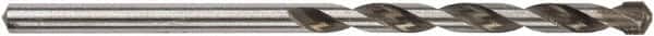 Irwin - 3/16" 135° Carbide-Tipped Jobber Drill - Oxide Finish, Spiral Flute, Straight Shank, 3-3/4" OAL, Split Point - Benchmark Tooling