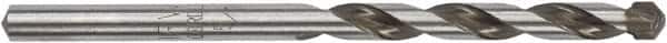 Irwin - 5/16" 135° Carbide-Tipped Jobber Drill - Oxide Finish, Spiral Flute, Straight Shank, 4-3/4" OAL, Split Point - Benchmark Tooling