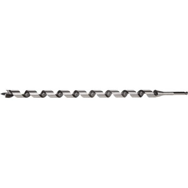 Irwin - 13/16", 5/8" Diam Hex Shank, 24" Overall Length with 21" Twist, Utility Auger Bit - Benchmark Tooling