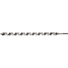 Irwin - 13/16", 5/8" Diam Hex Shank, 24" Overall Length with 21" Twist, Utility Auger Bit - Benchmark Tooling