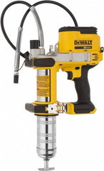 DeWALT - 10,000 Max psi, Flexible Battery-Operated Grease Gun - 16 oz Capacity, Bulk & Cartridge Fill, Includes Shoulder Strap - Benchmark Tooling