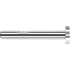 Harvey Tool - 3/4" Cut Diam, 1/32" Cut Width, 1/4" Shank, Straight-Tooth Woodruff Keyseat Cutter - Exact Industrial Supply