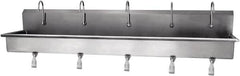 SANI-LAV - 97" Long x 16-1/2" Wide Inside, 1 Compartment, Grade 304 Stainless Steel Hands Free Hand Sink - 16 Gauge, 100" Long x 20" Wide x 18" High Outside, 8" Deep - Benchmark Tooling