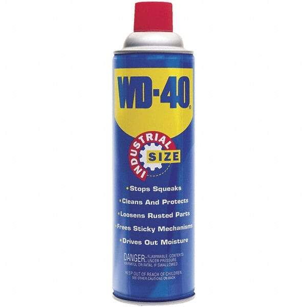 WD-40 - 16 oz Multi-Use Product Industrial Size - Multi-Purpose Lubricant: Stop Squeaks, Removes & Protects, Loosens Rusted Parts, Free Sticky Mechanisms, Drives Out Moisture - Benchmark Tooling