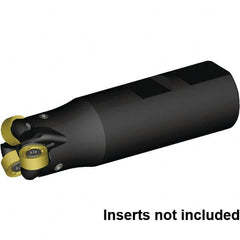 Kennametal - 1" Cutting Diam, 1" Shank Diam, 1" Max Depth of Cut, Weldon Shank Indexable Copy End Mill - 3 Inserts, RN.J10T3M0.N.. Insert, KDR Toolholder, Steel, Through Coolant - Benchmark Tooling