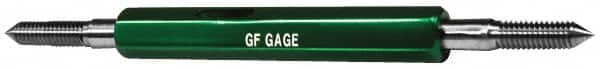 GF Gage - #3-56, Class 3B, Double End Plug Thread Go/No Go Gage - Hardened Tool Steel, Size 000 Handle Included - Benchmark Tooling