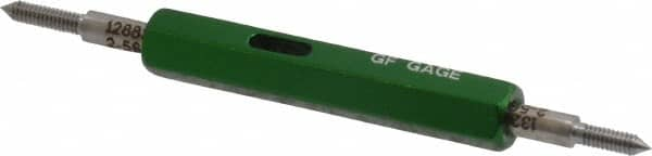 GF Gage - #2-56, Class 2B, Double End Plug Thread Go/No Go Gage - Hardened Tool Steel, Size 000 Handle Included - Benchmark Tooling