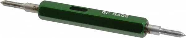 GF Gage - #2-64, Class 2B, Double End Plug Thread Go/No Go Gage - Hardened Tool Steel, Size 000 Handle Included - Benchmark Tooling