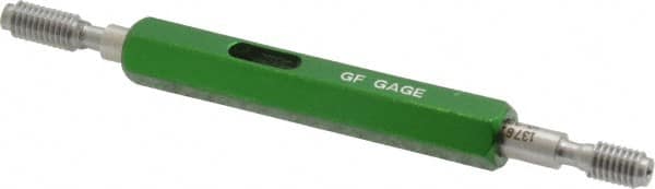 GF Gage - #10-32, Class 2B, Double End Plug Thread Go/No Go Gage - Hardened Tool Steel, Size 0 Handle Included - Benchmark Tooling