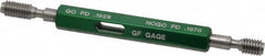 GF Gage - #12-28, Class 2B, Double End Plug Thread Go/No Go Gage - Hardened Tool Steel, Size 0 Handle Included - Benchmark Tooling