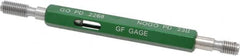 GF Gage - 1/4-28, Class 2B, Double End Plug Thread Go/No Go Gage - Hardened Tool Steel, Size 1 Handle Included - Benchmark Tooling