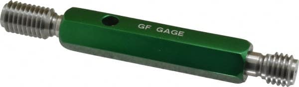 GF Gage - 9/16-12, Class 2B, Double End Plug Thread Go/No Go Gage - Hardened Tool Steel, Size 3 Handle Included - Benchmark Tooling