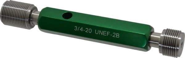 GF Gage - 3/4-20, Class 2B, Double End Plug Thread Go/No Go Gage - Hardened Tool Steel, Size 3 Handle Included - Benchmark Tooling