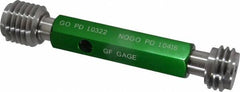 GF Gage - 1-1/8 - 7, Class 2B, Double End Plug Thread Go/No Go Gage - Hardened Tool Steel, Size 4 Handle Included - Benchmark Tooling