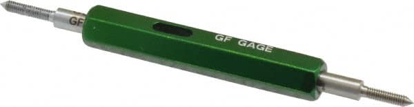 GF Gage - #1-72, Class 3B, Double End Plug Thread Go/No Go Gage - Hardened Tool Steel, Size 000 Handle Included - Benchmark Tooling