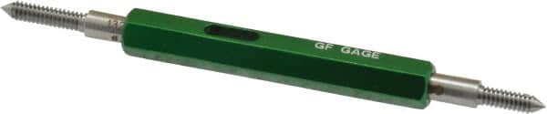 GF Gage - #4-40, Class 3B, Double End Plug Thread Go/No Go Gage - Hardened Tool Steel, Size 00 Handle Included - Benchmark Tooling