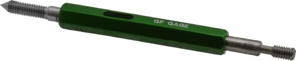 GF Gage - #6-40, Class 3B, Double End Plug Thread Go/No Go Gage - Hardened Tool Steel, Size 00 Handle Included - Benchmark Tooling