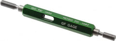 GF Gage - #8-36, Class 3B, Double End Plug Thread Go/No Go Gage - Hardened Tool Steel, Size 0 Handle Included - Benchmark Tooling