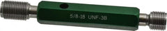 GF Gage - 5/8-18, Class 3B, Double End Plug Thread Go/No Go Gage - Hardened Tool Steel, Size 3 Handle Included - Benchmark Tooling