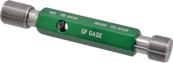 GF Gage - 7/8-20, Class 3B, Double End Plug Thread Go/No Go Gage - Hardened Tool Steel, Size 4 Handle Included - Benchmark Tooling