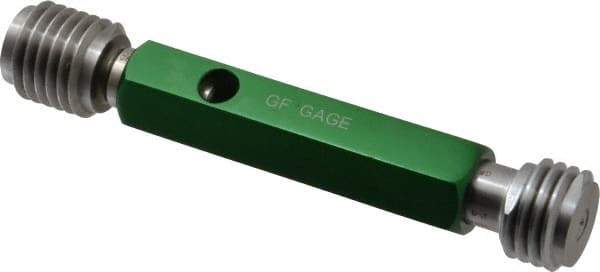 GF Gage - 1-8, Class 3B, Double End Plug Thread Go/No Go Gage - Hardened Tool Steel, Size 4 Handle Included - Benchmark Tooling