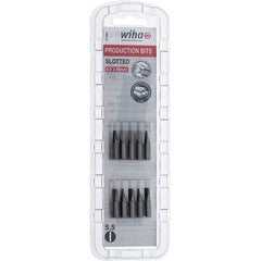 Wiha - Slotted Screwdriver Bits Reversible: NonReversible Blade Width (Inch): 7/32 - Benchmark Tooling