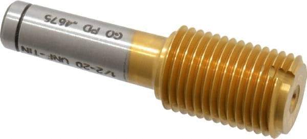 GF Gage - 1/2-20, Class 2B, 3B, Single End Plug Thread Go Gage - High Speed Steel, Size 2 Handle Not Included - Benchmark Tooling