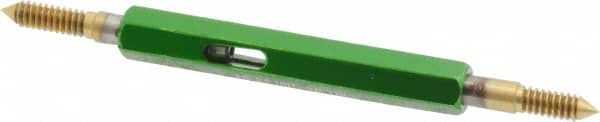 GF Gage - #6-32, Class 2B, Double End Plug Thread Go/No Go Gage - High Speed Steel, Size 00 Handle Included - Benchmark Tooling