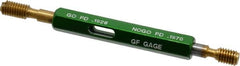 GF Gage - #12-28, Class 2B, Double End Plug Thread Go/No Go Gage - High Speed Steel, Size 0 Handle Included - Benchmark Tooling