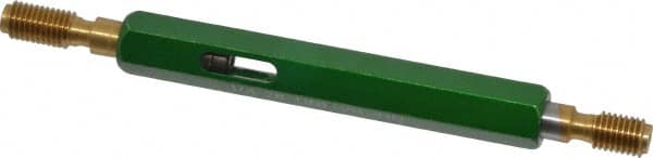 GF Gage - 1/4-28, Class 2B, Double End Plug Thread Go/No Go Gage - High Speed Steel, Size 1 Handle Included - Benchmark Tooling