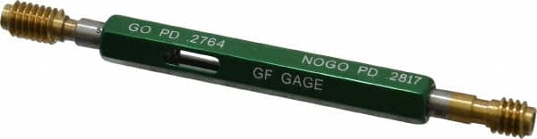 GF Gage - 5/16-18, Class 2B, Double End Plug Thread Go/No Go Gage - High Speed Steel, Size 1 Handle Included - Benchmark Tooling