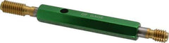 GF Gage - 3/8-16, Class 2B, Double End Plug Thread Go/No Go Gage - High Speed Steel, Size 2 Handle Included - Benchmark Tooling