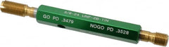 GF Gage - 3/8-24, Class 2B, Double End Plug Thread Go/No Go Gage - High Speed Steel, Size 2 Handle Included - Benchmark Tooling