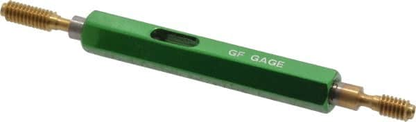 GF Gage - #8-32, Class 3B, Double End Plug Thread Go/No Go Gage - High Speed Steel, Size 0 Handle Included - Benchmark Tooling