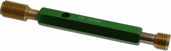 GF Gage - 1/2-20, Class 3B, Double End Plug Thread Go/No Go Gage - High Speed Steel, Size 2 Handle Included - Benchmark Tooling