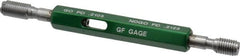 GF Gage - 10-32 Thread, Steel, Screw Thread Insert (STI) Class 3B, Plug Thread Insert Go/No Go Gage - Double End with Handle - Benchmark Tooling