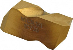 Kennametal - NTC3 Grade KC730, Internal UN Threading Insert - 12 TPI Int Pitch, Left Hand Insert, TiN Finish, Carbide - Benchmark Tooling